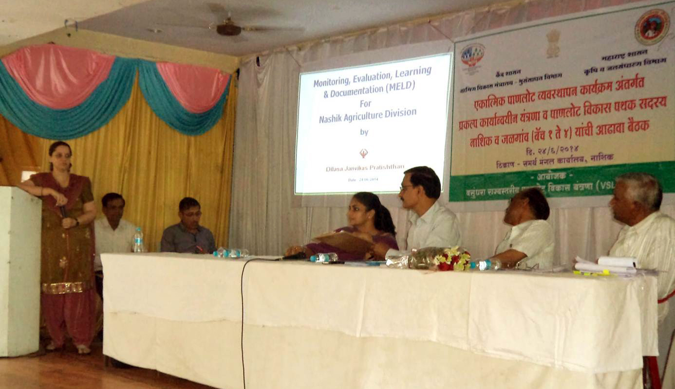 Khadilkar madam, MELD Team Leader Delivering Speech In Review Meeting.JPG